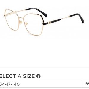 Brand New Kate Spade Zeena/G Gold Black Frame